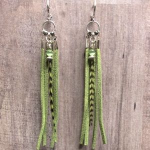 Custom leather - fringe and feathers